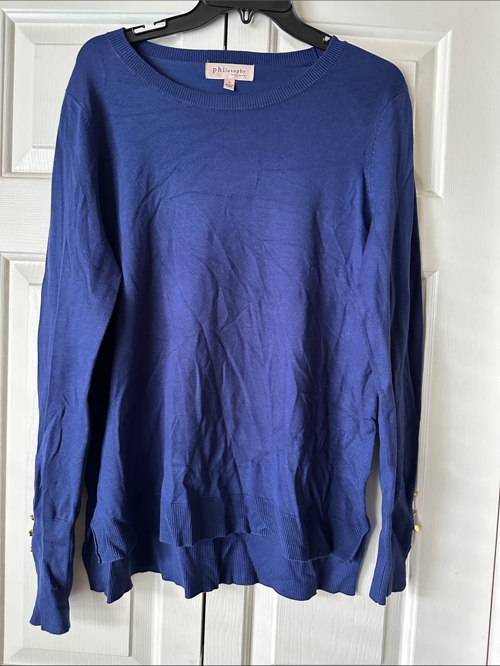 Philosophy Royal Blue Lightweight Crewneck Sweater